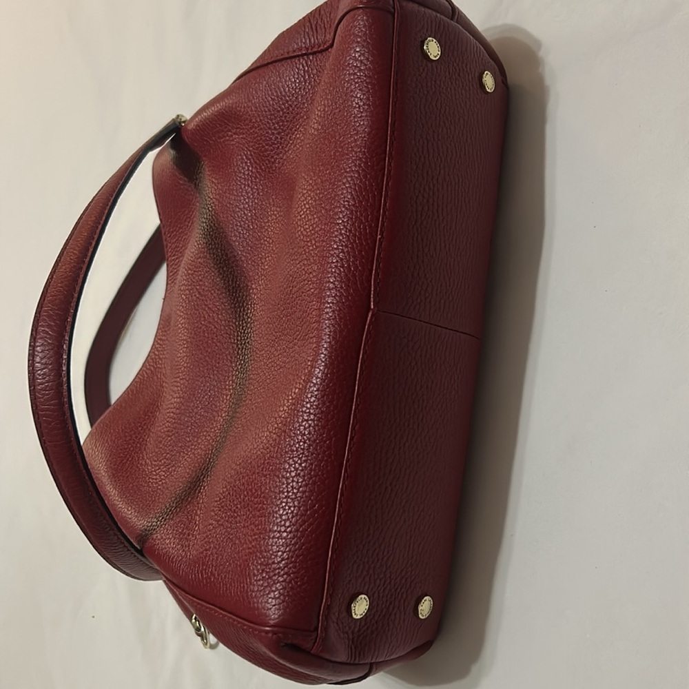 Karl Lagerfeld Red Genuine Leather Shoulder Bag - Picture 7 of 9